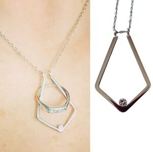 Art Deco Ring Holder Necklace Stainless Steel